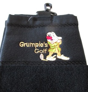 T21 – Grumpies Golf – Golf Towel Black