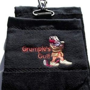 T23- Grumpies Golf – Golf Towel Black