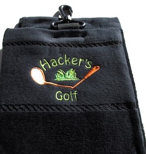 Hackers Golf – Golf Towel Black