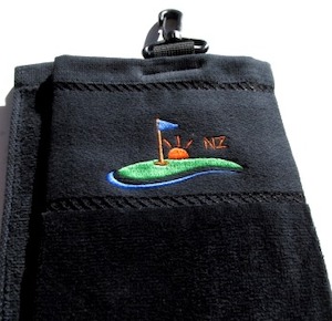 Sunrise – Golf Towel Black