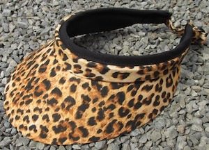 189 Leopard Adjustable Strap Visor