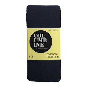 Columbine Navy Kids Cotton Tights