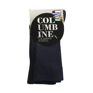 Clothing: Columbine Navy Mid Calf Socks 3pack