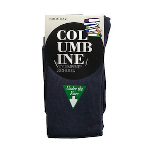 Columbine Navy Under the Knee Socks 3pack