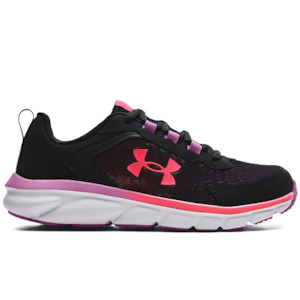 Clothing: UA Girls GGS Assert 9 Black/Jellyfish/Blitz Red