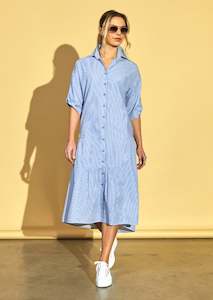 Villa Dress - Striped Cotton