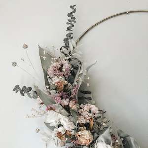 Dried Flower Hoop Wreath