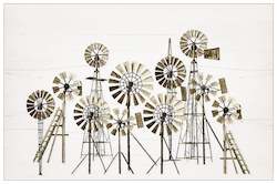 Unframed Photographic Print - Maniototo Windmills