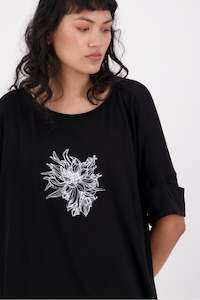 Unity Tee (Chrysanthemum) Black