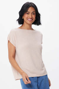 Womenswear: Faith Sparkle Top in Peach