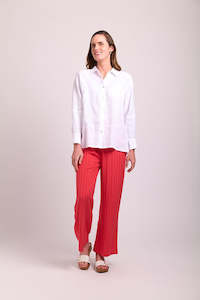 Pull On Trousers Wide Leg in Papaya Stripe