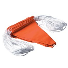 Workplace health and safety: Extra Long Orange Safety Flagging / Bunting 100M Jaybro