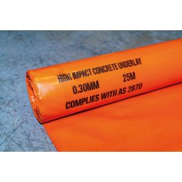 Workplace health and safety: Orange Plastic 300µm, 25m x 4m Roll Jaybro New Zealand