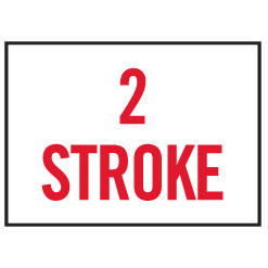 Machinery Safety Sticker - 2 Stroke Jaybro