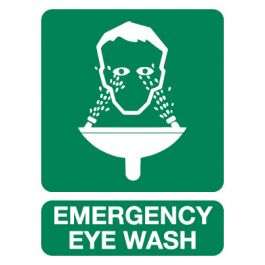 First Aid Sign - Emergency Eye Wash 600 x 450mm Poly Jaybro New Zealand