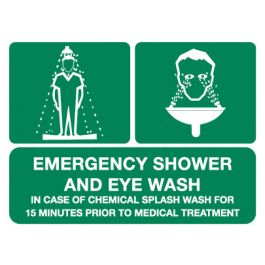 Emergency Shower And Eyewash First Aid Sign Jaybro