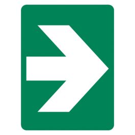 First Aid Emergency Sign - Arrow 600 x 450 mm Poly Jaybro