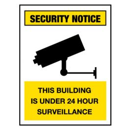 Security Notice Sign - This Building 600 x 450 mm Poly Jaybro New Zealand