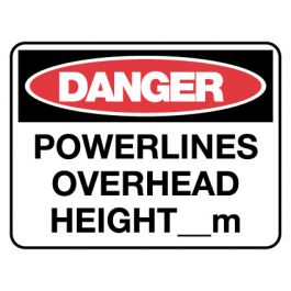 Danger Power Lines Overhead Safety Sign Jaybro