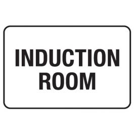 Workplace health and safety: Sign - Induction Room 600 x 450mm Poly Jaybro