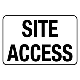 Sign - Site Access - 450 x 650mm Metal Jaybro New Zealand