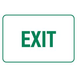 Sign - Exit 600 x 450mm Metal Jaybro New Zealand