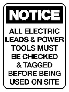 Metal Sign - Notice All Electric Leads Jaybro New Zealand