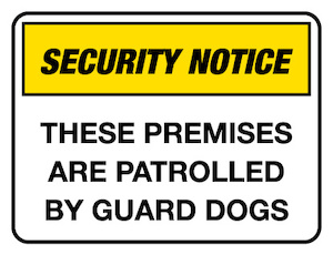 Security Notice Sign - These Premises - Poly Jaybro