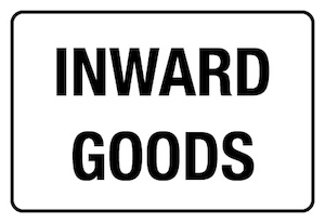 Sign - Inward Goods 450 x 600mm Metal