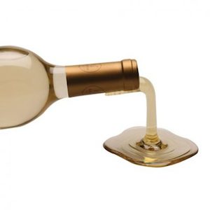 Spilled Wine Bottle Holder – White