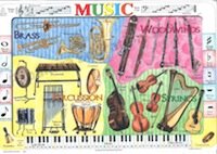 Learning Placemats – Musical Instruments