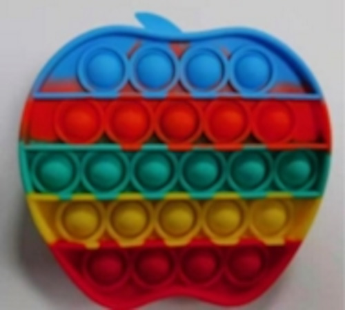 Rainbow Apple Push Bubble Sensory Educational Toy