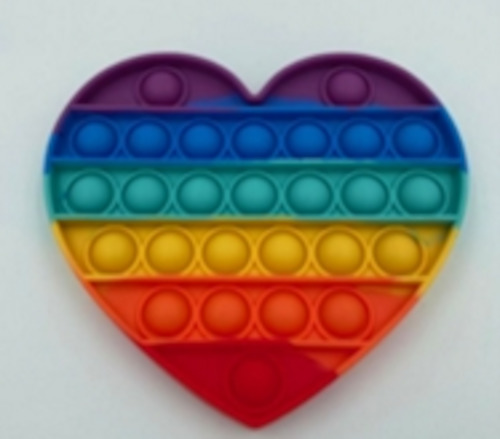 Rainbow Heart Push Bubble Sensory Educational Toy