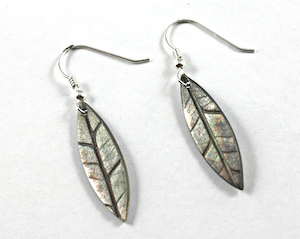 Products: Pure Silver Small Leaf Earrings