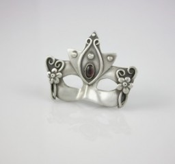 Pure Silver Mask Brooch