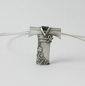 Pure Silver Kimono Pendant