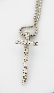 Pure Silver Men’s Rustic Cross