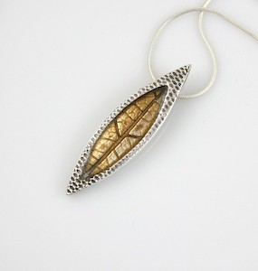 Pure Silver Leaf Frame Pendant