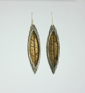 Pure Silver Leaf frame Earrings