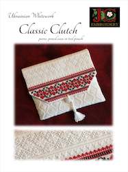 Craft material and supply: Classic Clutch - Ukrainian Whitework