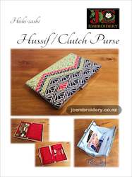 Craft material and supply: Hishi-zashi Hussif / Clutch Purse - Pattern Darning