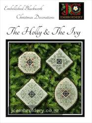 Craft material and supply: The Holly & The Ivy - Embellished Blackwork