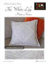 Craft material and supply: The White Lily - Punto Antico Cushion