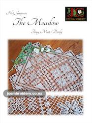 Craft material and supply: Filet Guipure - The Meadow Tray Mat / Doily