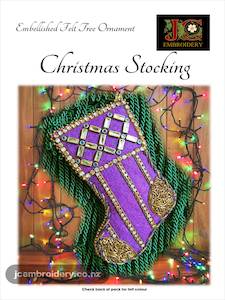 Embellished Felt Ornament - Christmas Stocking