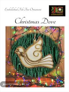 Embellished Felt Ornament - Christmas Dove