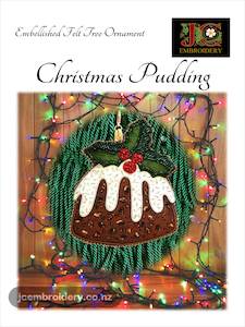 Embellished Felt Ornament - Christmas Pudding