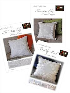 Craft material and supply: Buy all THREE Italian Embroidery Lily Cushions and SAVE!