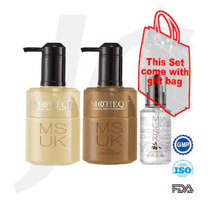 Shampoo Conditioner Treatment: MOCHEQI MUSK Argan Oil Shampoo Conditioner Serum Set With Gift Bag 318x2+50ml J14SWG**