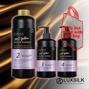 LUXSILK No Yellow Botox Keratin Set 1000ml+300mlx2 J16KUU**